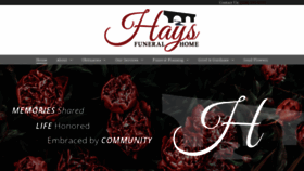 What Haysfuneralhome.com website looked like in 2020 (3 years ago)
