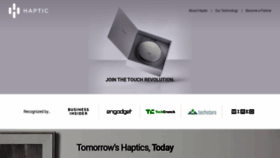 What Haptic.co website looked like in 2020 (3 years ago)