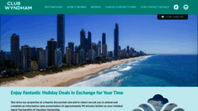 What Holidaysbywyndham.com.au website looked like in 2020 (3 years ago)