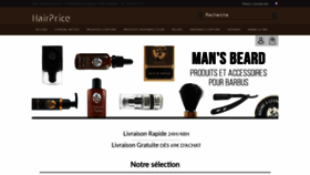 What Hairprice.fr website looked like in 2020 (3 years ago)