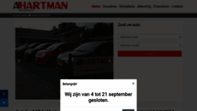 What Hartmanautos.nl website looked like in 2020 (3 years ago)