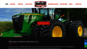What Henslinauctions.com website looked like in 2020 (3 years ago)