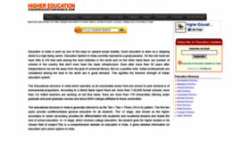What Highereducationinindia.com website looked like in 2020 (3 years ago)