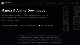 What Hakuneko.download website looked like in 2020 (5 years ago)