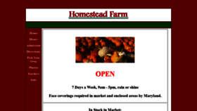 What Homestead-farm.net website looked like in 2020 (3 years ago)