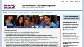 What Hochschulstart.de website looked like in 2020 (3 years ago)