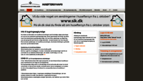What Huseftersyninfo.dk website looked like in 2020 (3 years ago)