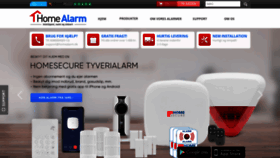 What Homealarm.dk website looked like in 2020 (3 years ago)
