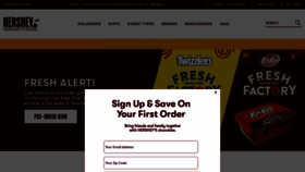 What Hersheysstore.com website looked like in 2020 (3 years ago)