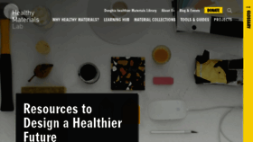 What Healthymaterialslab.org website looked like in 2020 (3 years ago)