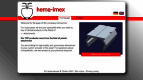 What Hema-imex.de website looked like in 2020 (3 years ago)