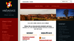 What Hnevkovice.cz website looked like in 2020 (3 years ago)
