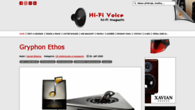 What Hifi-voice.com website looked like in 2020 (3 years ago)