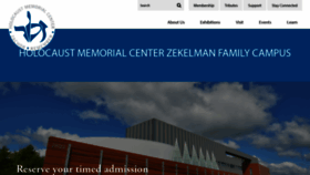 What Holocaustcenter.org website looked like in 2020 (3 years ago)