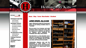 What Hemingwaykits.com website looked like in 2020 (3 years ago)