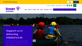 What Hertfordshirescouts.org.uk website looked like in 2020 (3 years ago)