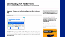 What Holidayshoppinghours.com website looked like in 2020 (3 years ago)