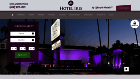 What Hotelirissandiego.com website looked like in 2020 (3 years ago)
