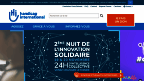 What Handicap-international.fr website looked like in 2020 (3 years ago)