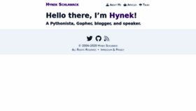 What Hynek.me website looked like in 2020 (3 years ago)
