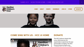 What Hamiltonchildrenschoir.com website looked like in 2020 (3 years ago)