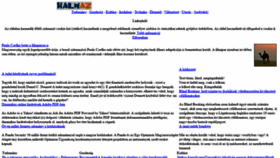 What Halmaz.hu website looked like in 2020 (3 years ago)
