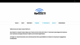 What Hansi23.tv website looked like in 2020 (3 years ago)