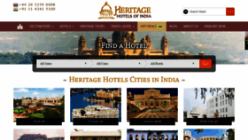 What Heritagehotelsofindia.com website looked like in 2020 (3 years ago)