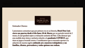 What Hoteldonluis.cl website looked like in 2020 (3 years ago)