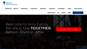 What Holyfamilyparish.org website looked like in 2020 (3 years ago)