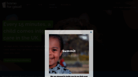 What Homeforgood.org.uk website looked like in 2020 (3 years ago)