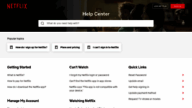 What Help.netflix.com website looked like in 2020 (5 years ago)