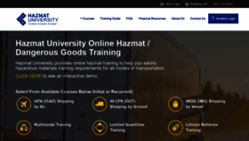 What Hazmatuniversity.com website looked like in 2020 (4 years ago)