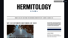 What Hermitology.com website looked like in 2020 (3 years ago)