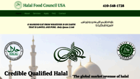 What Halalfoodcouncilusa.com website looked like in 2020 (3 years ago)