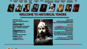 What Historicaltenors.net website looked like in 2020 (3 years ago)