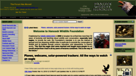 What Hancockwildlifechannel.org website looked like in 2020 (3 years ago)