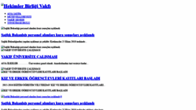 What Hekimlerbirligivakfi.org website looked like in 2020 (3 years ago)