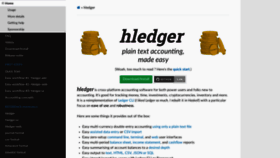 What Hledger.org website looked like in 2020 (3 years ago)