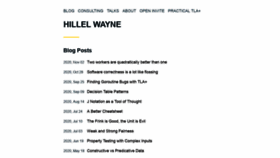 What Hillelwayne.com website looked like in 2020 (3 years ago)