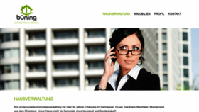 What Hausverwaltung-buening.de website looked like in 2020 (3 years ago)