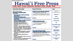 What Hawaiifreepress.com website looked like in 2020 (3 years ago)