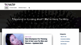 What Hairlosshelponline.com website looked like in 2020 (3 years ago)
