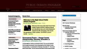 What Highschooldebate.org website looked like in 2020 (3 years ago)