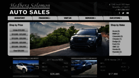 What Hedbergsolomonauto.com website looked like in 2020 (3 years ago)