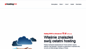 What Hostinghouse.pl website looked like in 2020 (3 years ago)