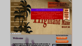 What Highlandmanorofmesquite.com website looked like in 2020 (3 years ago)