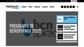 What Hablandodeciencia.com website looked like in 2020 (3 years ago)