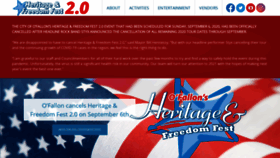 What Heritageandfreedomfest.com website looked like in 2020 (3 years ago)