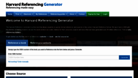 What Harvardreferencinggenerator.com website looked like in 2020 (3 years ago)